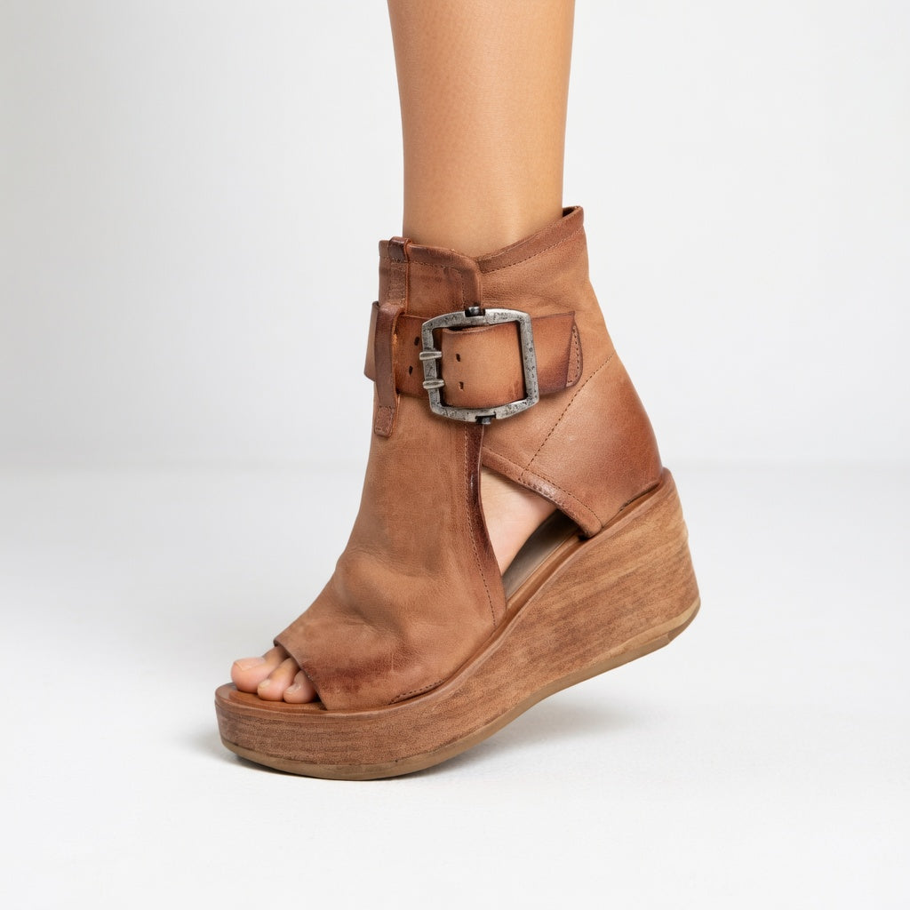 Sonia | Botines de cuña abiertos estilo moderno