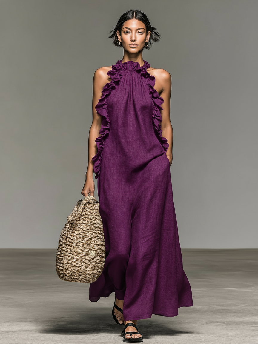 Inés | Vestido Maxi de Volantes