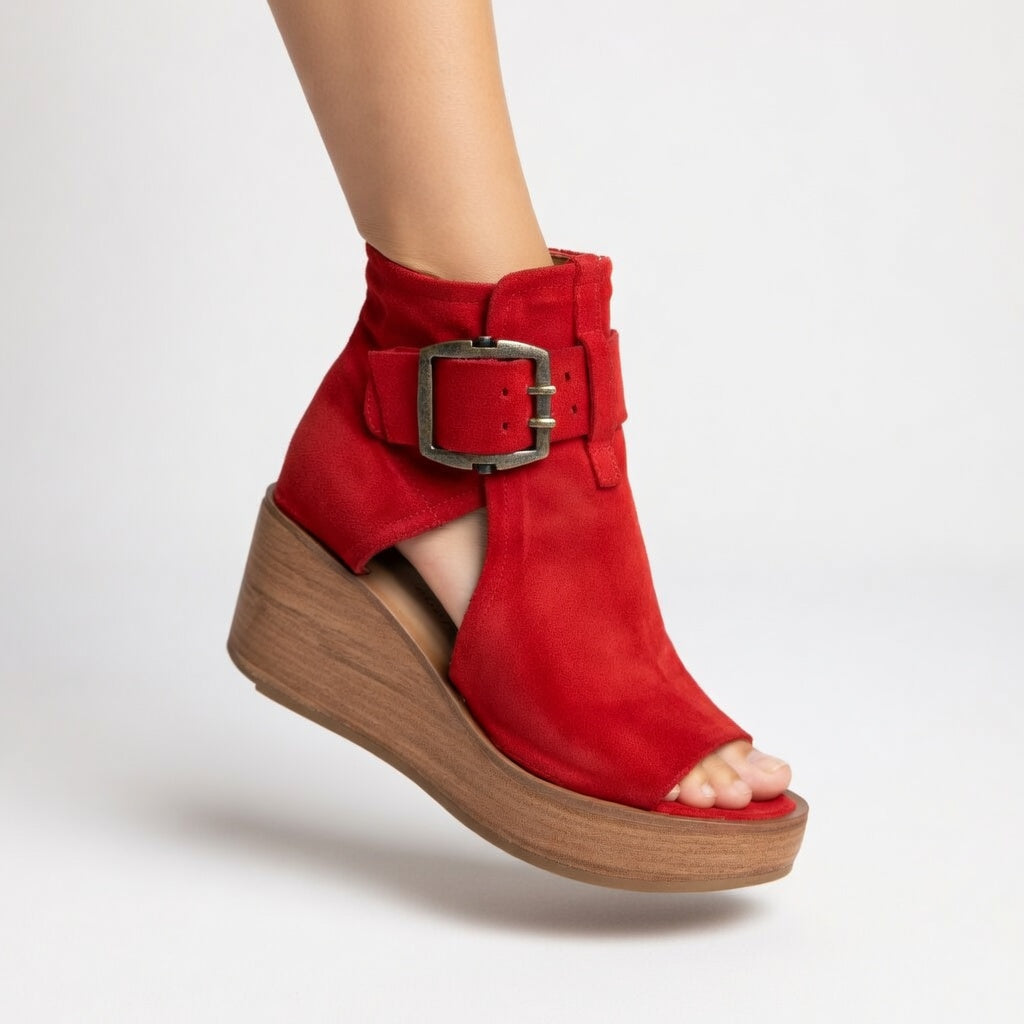 Sonia | Botines de cuña abiertos estilo moderno