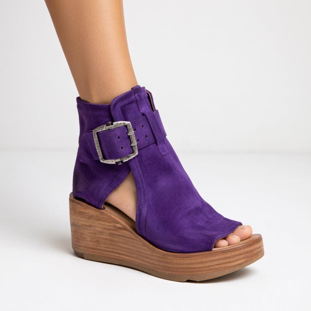 Sonia | Botines de cuña abiertos estilo moderno