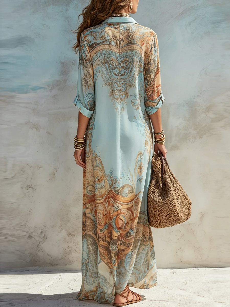 Eva | Vestido Camisero Mediterráneo