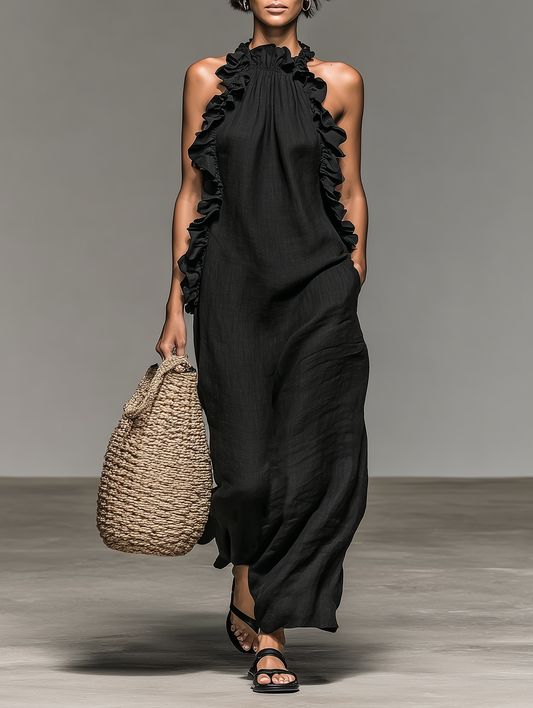 Inés | Vestido Maxi de Volantes