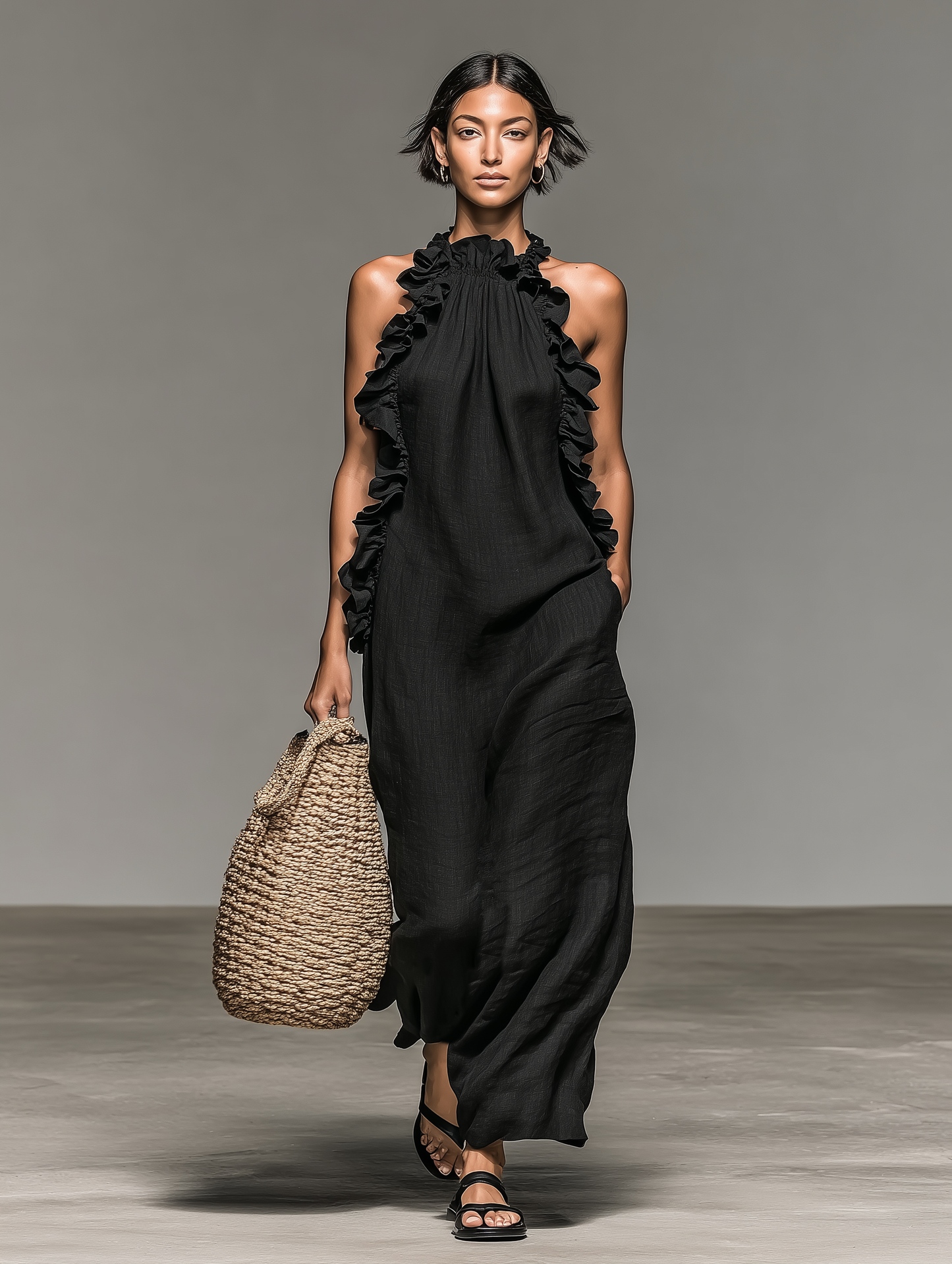 Inés | Vestido Maxi de Volantes